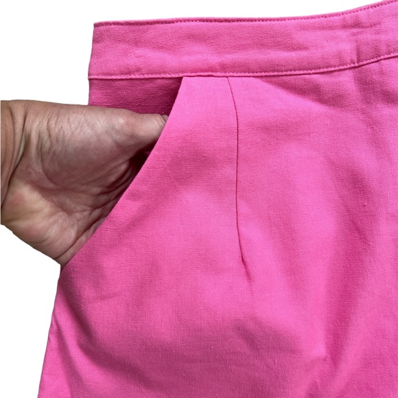 Sabo Skirt Pink Linen Blend High Rise Shorts Size: Small NWOT‎ - Picture 3 of 9